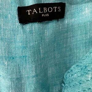 Talbots plus linen button down